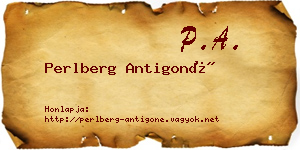 Perlberg Antigoné névjegykártya